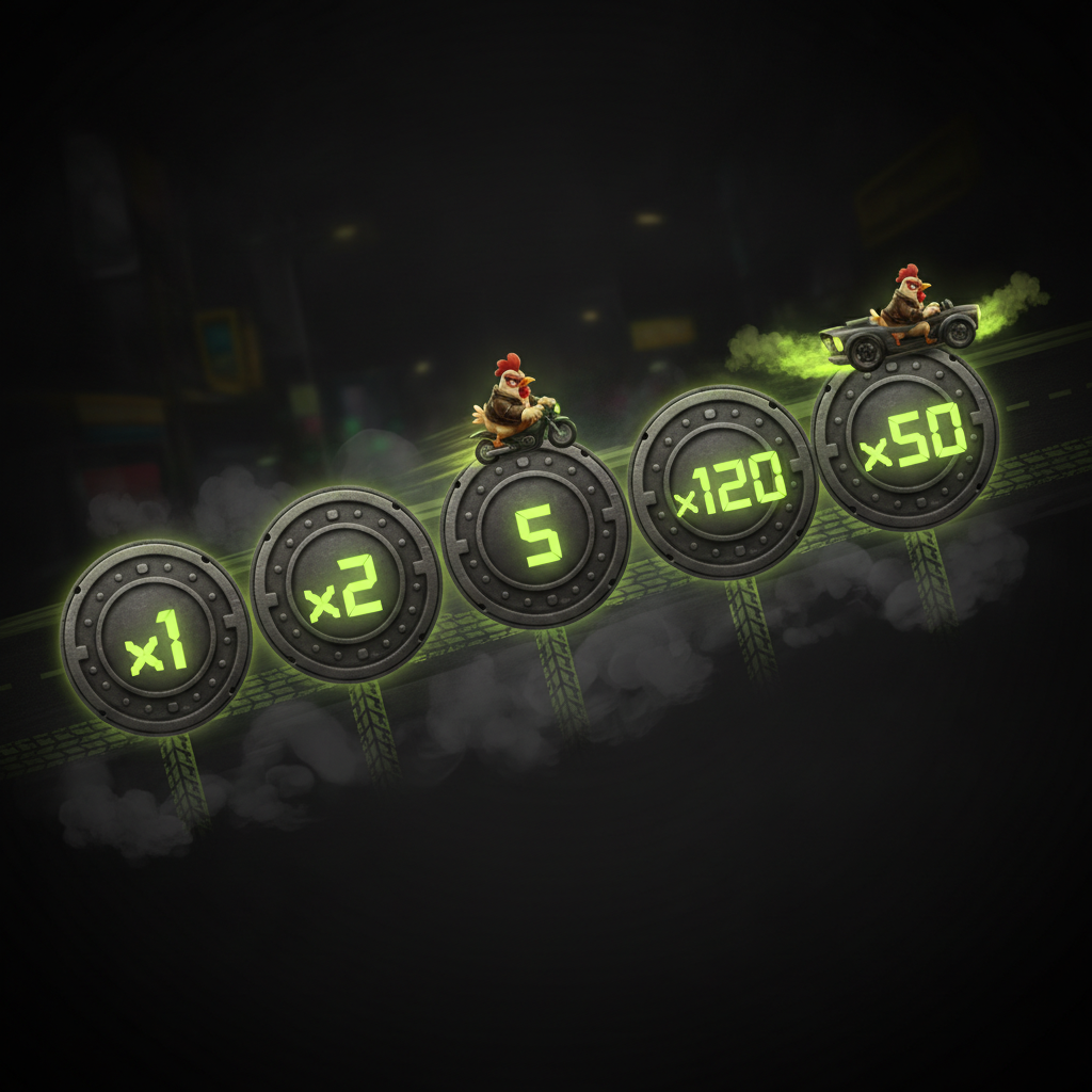 Vue d'ensemble des 6 multiplicateurs de Chicken Road 2 sur les plaques d'égout
